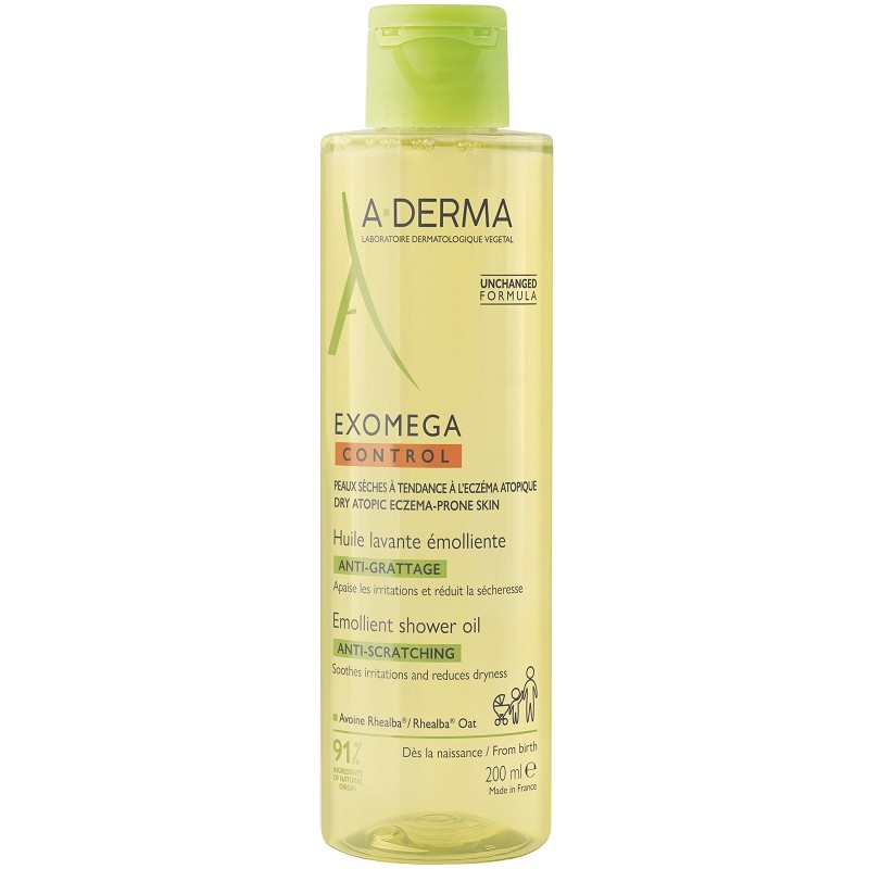 A-Derma Exomega Control Olio Lavante Emolliente per Detersione Delicata 200ml A-Derma Exomega Control Olio Lavante Emolliente per Detersione Delicata 200ml