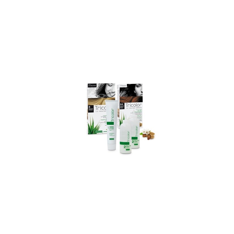 Tricolor Tinta Per Capelli 7,71 Tabacco per Copertura Capelli Bianchi Kit Completo Tricolor Tinta Per Capelli 7,71 Tabacco per Copertura Capelli Bianchi Kit Completo