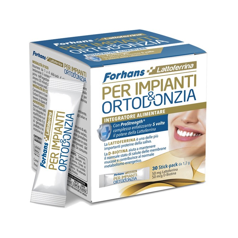 Forhans Per Impianti&ortodonzia per Salute Orale 30 Stick-pack Forhans Per Impianti&ortodonzia per Salute Orale 30 Stick-pack