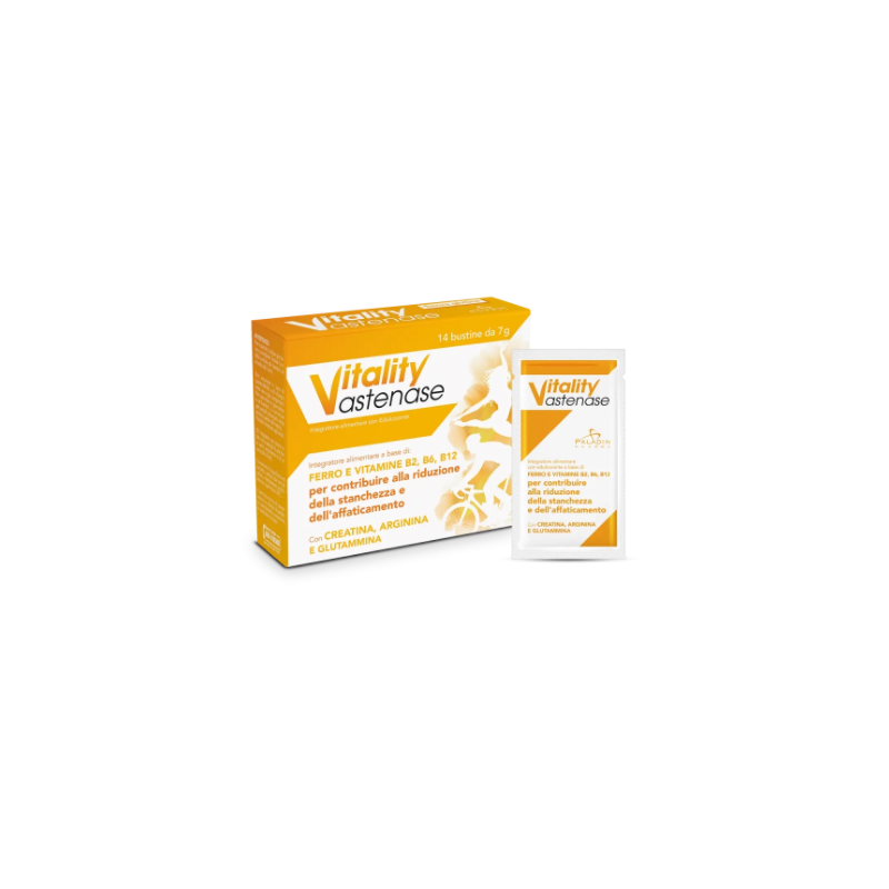 Vitality Astenase Tonico Energetico per Stanchezza 14 Bustine Gusto Agrumi