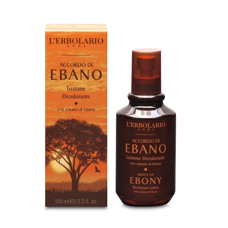 L'Erbolario Accordo Ebano Lozione Deodorante naturale per protezione e freschezza 100 ml