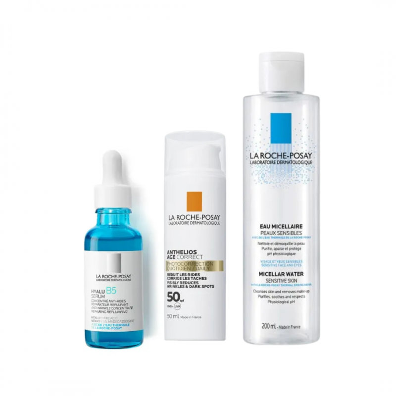 confezione La Roche Posay Set con Hyalu B5 Siero 50 ml + Acqua Micellare 50 ml + Mini Age Correct 15ml confezione La Roche Posay Set con Hyalu B5 Siero 50 ml + Acqua Micellare 50 ml + Mini Age Correct 15ml