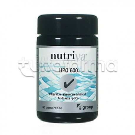 Nutriva Lipo 600 Integratore Alimentare Antiossidante 30 Compresse Nutriva Lipo 600 Integratore Alimentare Antiossidante 30 Compresse