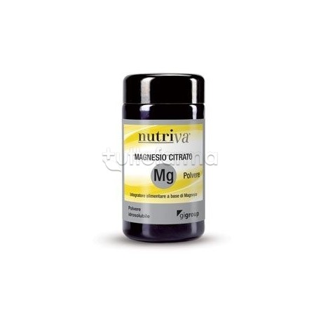 Nutriva Magnesio Citrato Integratore Alimentare di Magnesio Polvere 100g Nutriva Magnesio Citrato Integratore Alimentare di Magnesio Polvere 100g