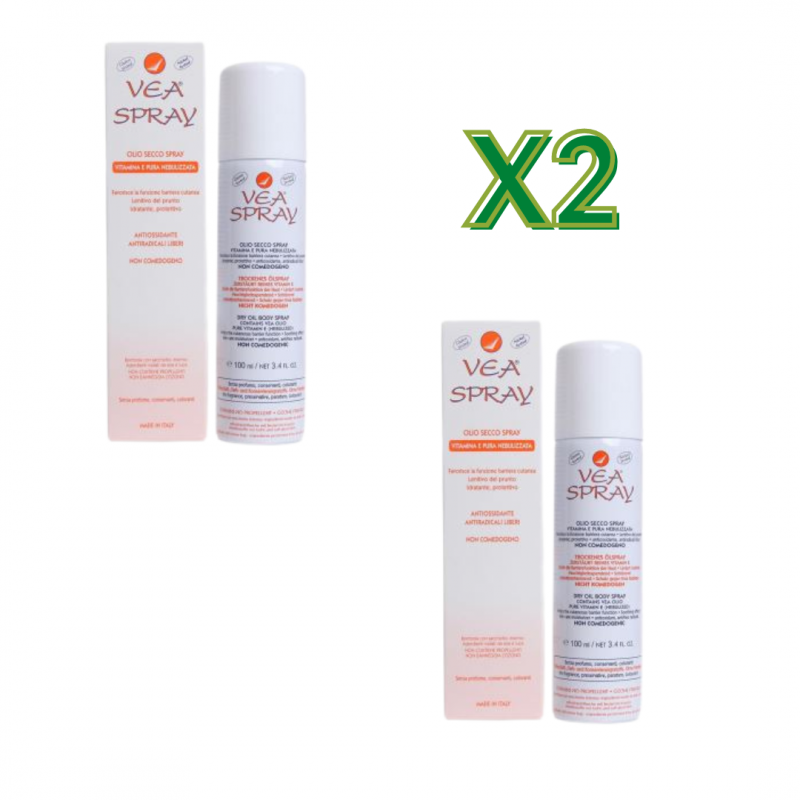 Vea Spray Olio Secco Idratante e Protettivo - 2 Confezioni da 100ml Vea Spray Olio Secco Idratante e Protettivo - 2 Confezioni da 100ml