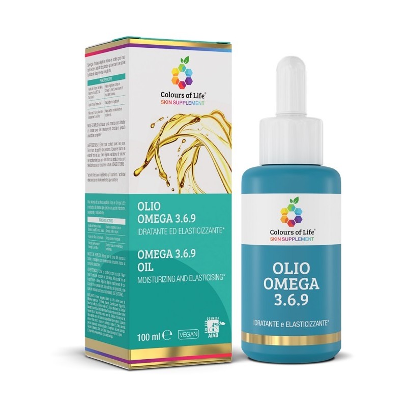 confezione di Optima Colours of Life Olio Omega 3.6.9 Idratante ed Elasticizzante per Corpo 100ml confezione di Optima Colours of Life Olio Omega 3.6.9 Idratante ed Elasticizzante per Corpo 100ml