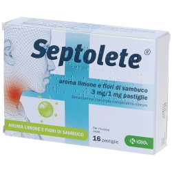 confezione di Septolete Aroma Limone E Fiori Di Sambuco per Irritazioni Gola 30 Pastiglie confezione di Septolete Aroma Limone E Fiori Di Sambuco per Irritazioni Gola 30 Pastiglie
