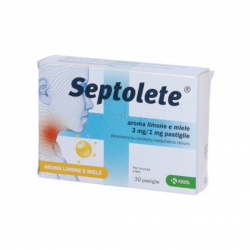 confezione di Septolete Aroma Limone e Miele per Irritazioni Gola 30 Pastiglie confezione di Septolete Aroma Limone e Miele per Irritazioni Gola 30 Pastiglie