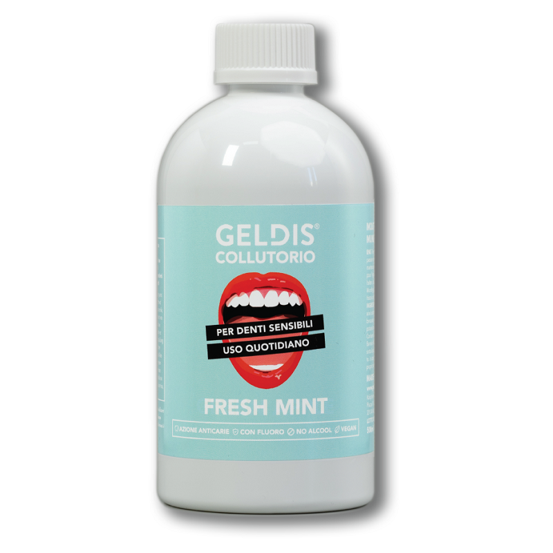 confezione di Geldis Collutorio Menta Fresca per Gengive Delicate 500ml confezione di Geldis Collutorio Menta Fresca per Gengive Delicate 500ml