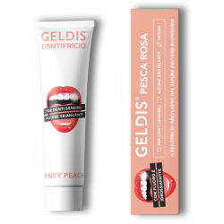 confezione di Geldis Dentifricio Pesca Rosa per Gengive Sensibile Azione Sbiancante 100 ml confezione di Geldis Dentifricio Pesca Rosa per Gengive Sensibile Azione Sbiancante 100 ml