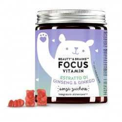 confezione di Beauty & Brains Focus per Concentrazione 45 Orsetti Gommosi Senza Zuccheri