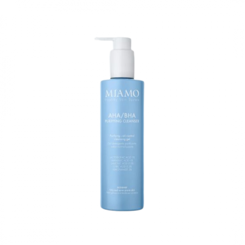 flacone Miamo Aha/Bha Gel Detergente Purificante 250ml flacone Miamo Aha/Bha Gel Detergente Purificante 250ml