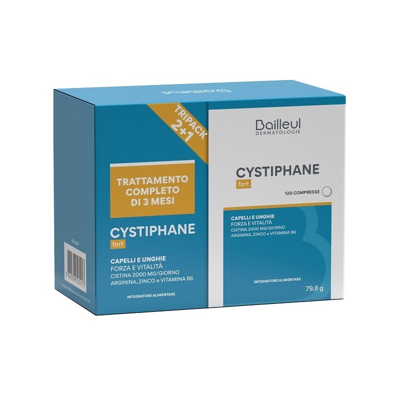 confezione di Cystiphane Integratore Alimentare per Capelli e Unghie 3 Confezioni da 120 Compresse confezione di Cystiphane Integratore Alimentare per Capelli e Unghie 3 Confezioni da 120 Compresse