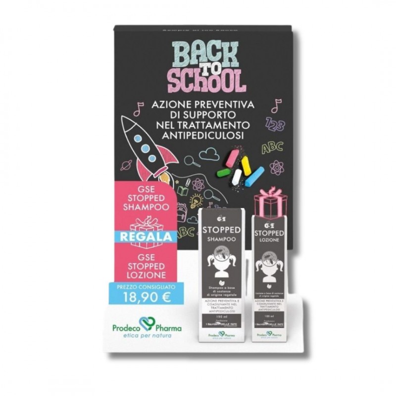 Scatola di GSE Stopped Shampoo Trattamento Anti-Pidocchi Lozione in Regalo 150+100ml Scatola di GSE Stopped Shampoo Trattamento Anti-Pidocchi Lozione in Regalo 150+100ml