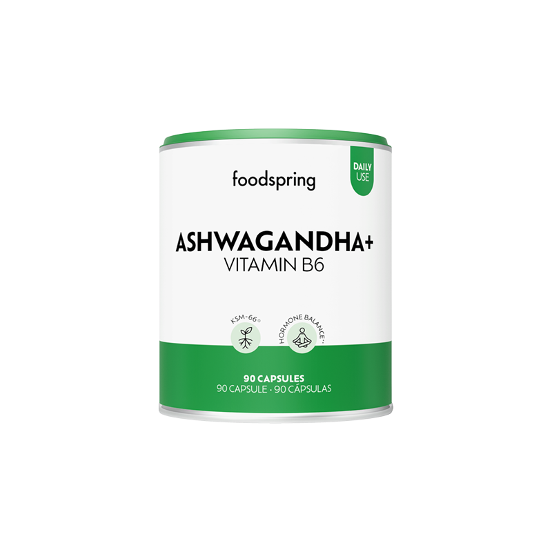 Foodspring Ashwagandha + Vitamina B6 per Concentrazione e Stanchezza 60 Capsule Foodspring Ashwagandha + Vitamina B6 per Concentrazione e Stanchezza 60 Capsule