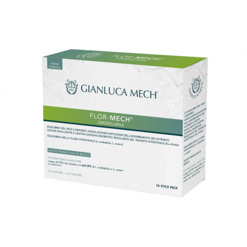 confezione Mech Flor-Mech Orosolubile Integratore per Regolarità Intestinale 14 Stick confezione Mech Flor-Mech Orosolubile Integratore per Regolarità Intestinale 14 Stick