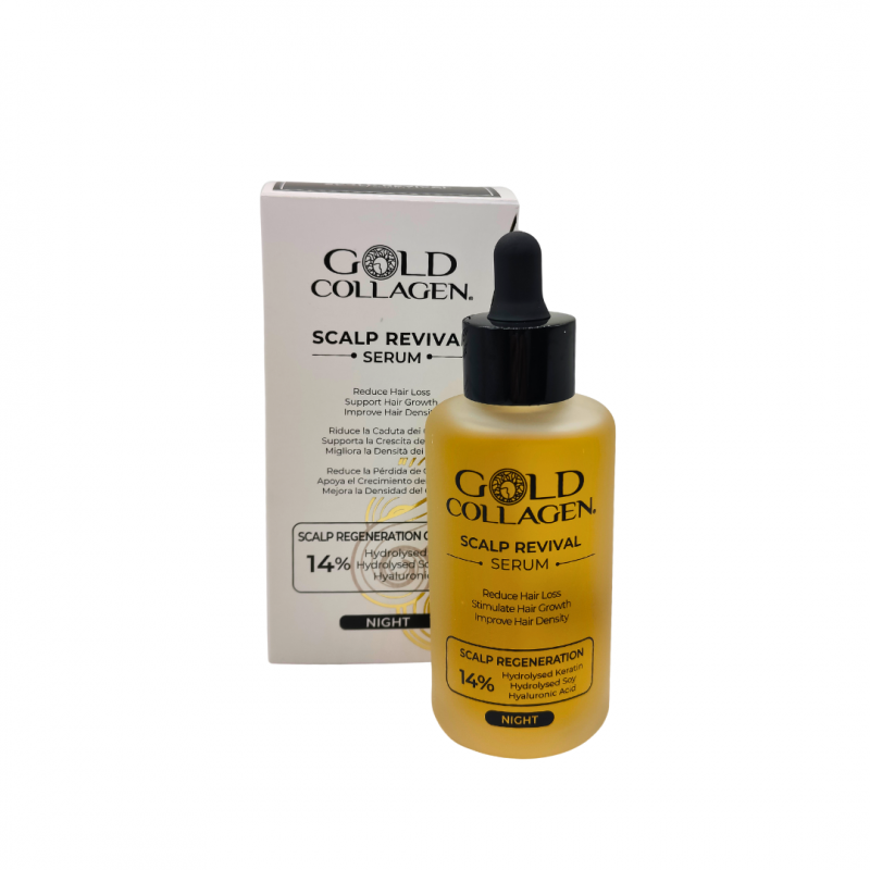 confezione di Gold Collagen Scalp Revival Lozione Anti Caduta Capelli 100ml confezione di Gold Collagen Scalp Revival Lozione Anti Caduta Capelli 100ml