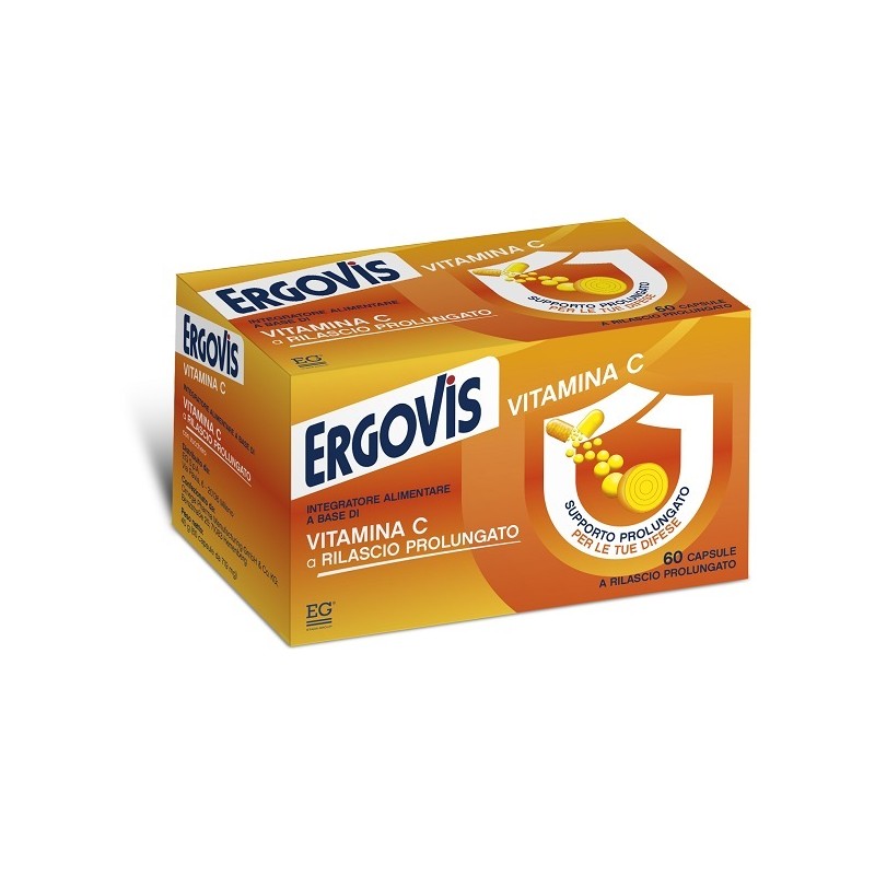 confezione di Ergovis Vitamina C per Sistema Immunitario 60 Capsule confezione di Ergovis Vitamina C per Sistema Immunitario 60 Capsule
