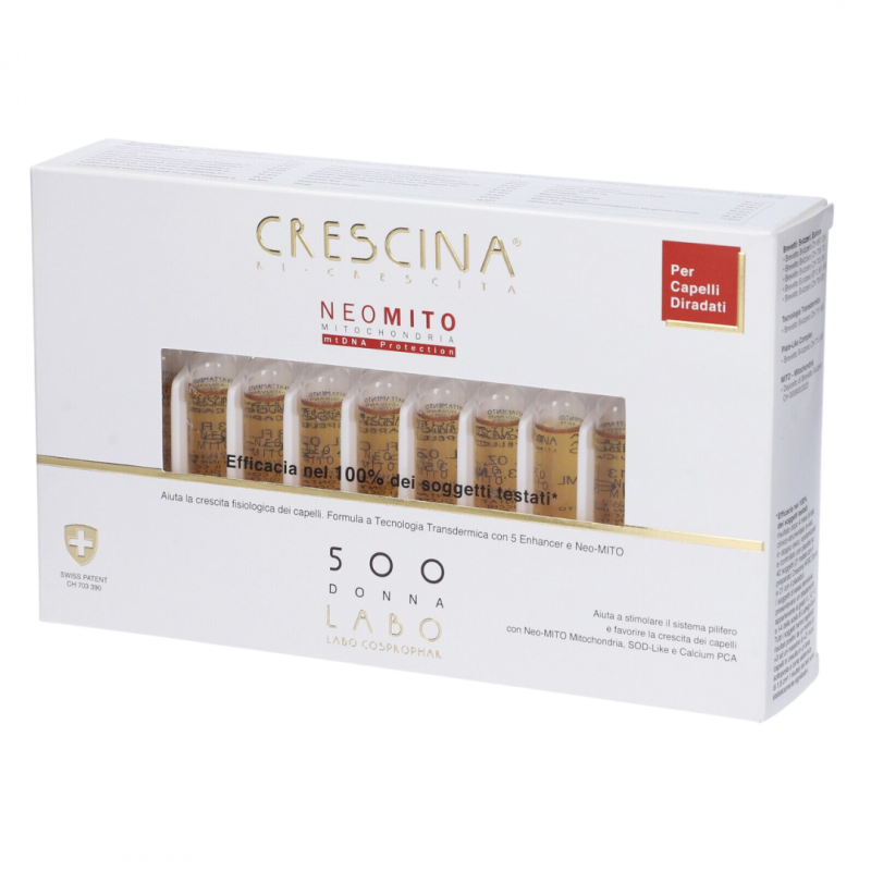 confezione Crescina Ri-Crescita Neo Mito 500 per Donna 20 Fiale confezione Crescina Ri-Crescita Neo Mito 500 per Donna 20 Fiale