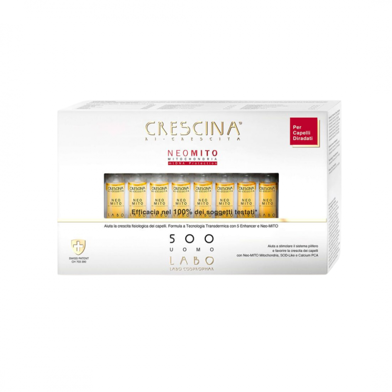 confezione Crescina Ri-Crescita Neo Mito 500 per Uomo 20 Fiale confezione Crescina Ri-Crescita Neo Mito 500 per Uomo 20 Fiale