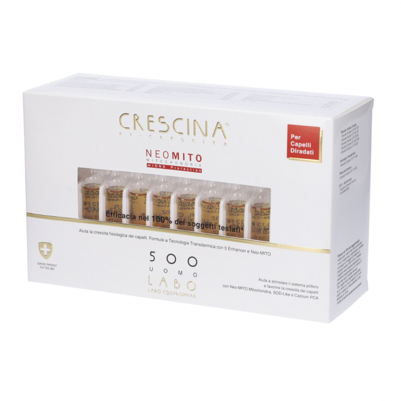 confezione Crescina Ri-Crescita Neo Mito 500 per Uomo 40 Fiale confezione Crescina Ri-Crescita Neo Mito 500 per Uomo 40 Fiale