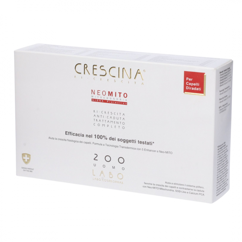 confezione Crescina Ri-Crescita Neo Mito 200 per Uomo Trattamento Completo 20 Fiale confezione Crescina Ri-Crescita Neo Mito 200 per Uomo Trattamento Completo 20 Fiale