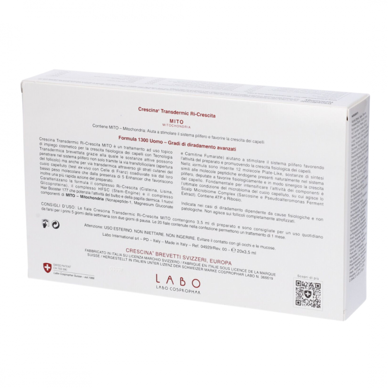 confezione Crescina Ri-Crescita Neo Mito 1300 per Uomo Trattamento Completo 20 Fiale confezione Crescina Ri-Crescita Neo Mito 1300 per Uomo Trattamento Completo 20 Fiale