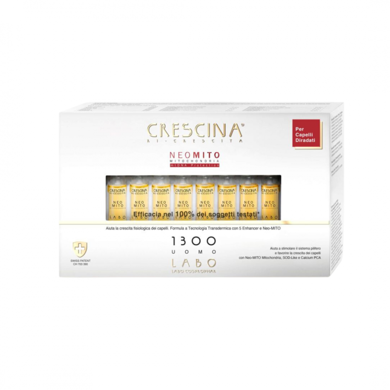 confezione Crescina Ri-Crescita Neo Mito 1300 per Uomo 20 Fiale confezione Crescina Ri-Crescita Neo Mito 1300 per Uomo 20 Fiale