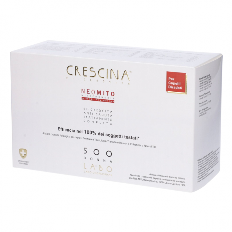 confezione Crescina Ri-Crescita Neo Mito 500 per Donna Trattamento Completo 40 Fiale confezione Crescina Ri-Crescita Neo Mito 500 per Donna Trattamento Completo 40 Fiale