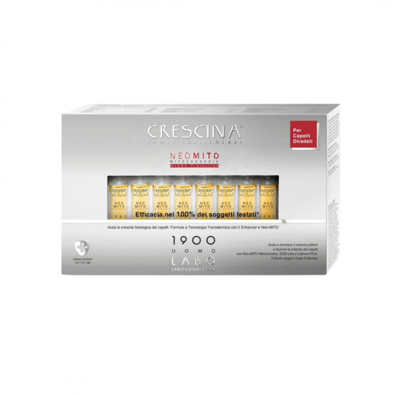 confezione Crescina Isole Follicolari Neo Mito 1900 per Uomo 20 Fiale