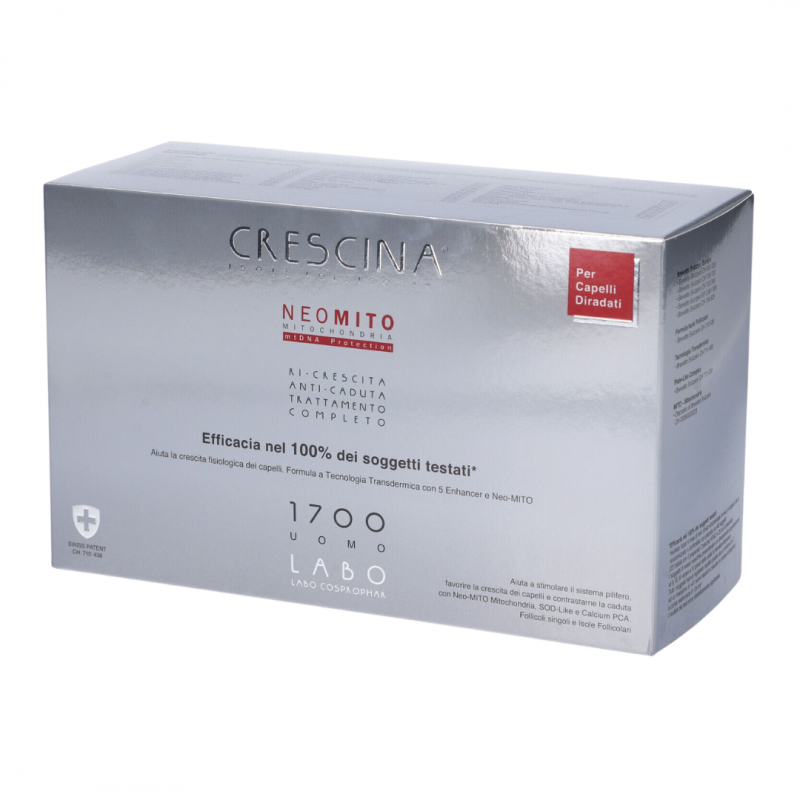 confezione Crescina Isole Follicolari Neo Mito 1700 per Uomo Trattamento Completo 20 Fiale confezione Crescina Isole Follicolari Neo Mito 1700 per Uomo Trattamento Completo 20 Fiale