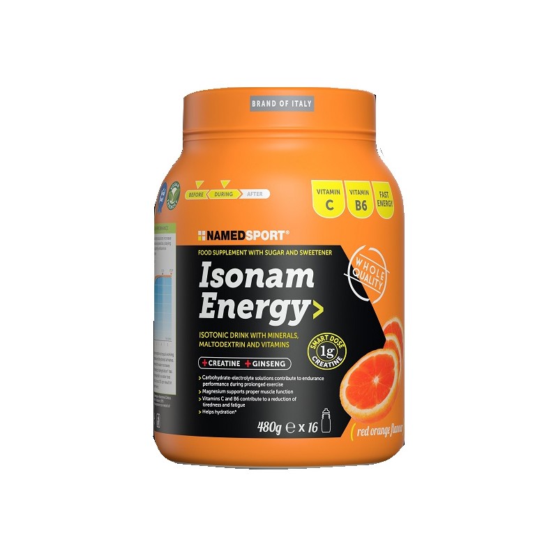 Named Sport Isonam Energy Orange per Energia e Recupero 480 g Named Sport Isonam Energy Orange per Energia e Recupero 480 g