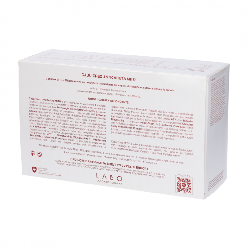 confezione Labo Cadu-Crex Mito Caduta Abbondante Donna 40 Fiale confezione Labo Cadu-Crex Mito Caduta Abbondante Donna 40 Fiale
