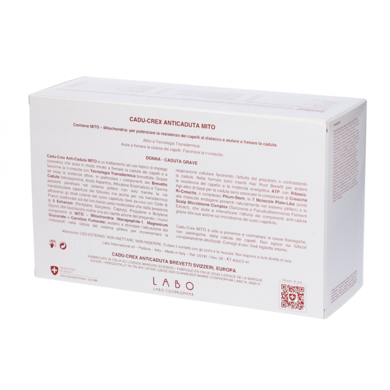 confezione Labo Cadu-Crex Mito Caduta Grave Donna 40 Fiale confezione Labo Cadu-Crex Mito Caduta Grave Donna 40 Fiale
