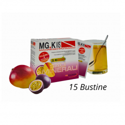 confezione di MGK VIS Integratore Magnesio e Potassio 15 Bustine Gusto Mango Passion Fruit confezione di MGK VIS Integratore Magnesio e Potassio 15 Bustine Gusto Mango Passion Fruit