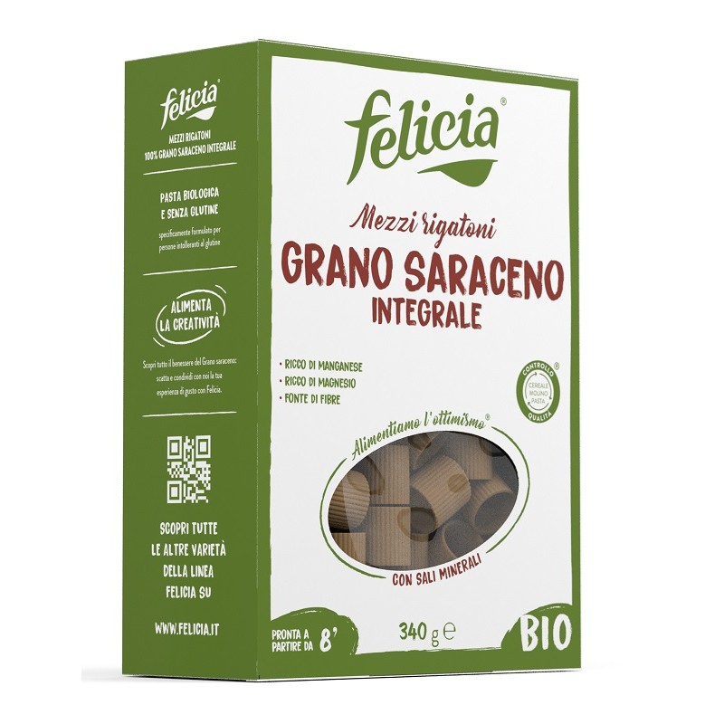 Felicia Bio Saraceno Mezzi Rigatoni per Intolleranti al Glutine 340 g Felicia Bio Saraceno Mezzi Rigatoni per Intolleranti al Glutine 340 g