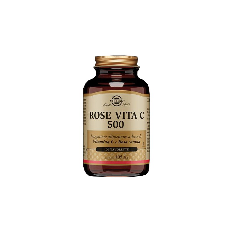 Barattolo di Rose Vita C 500 per Sistema Immunitario 100 Tavolette Barattolo di Rose Vita C 500 per Sistema Immunitario 100 Tavolette