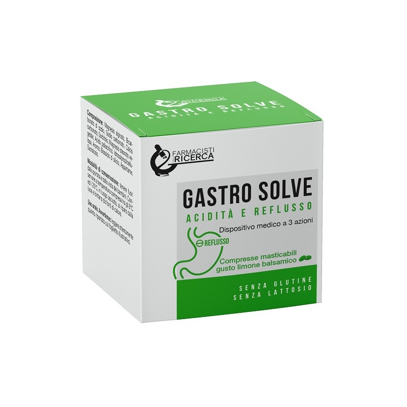 confezione di FPR Gastro Solve Acidità e Reflusso 40 Compresse Masticabili Gusto Limone Balsamico confezione di FPR Gastro Solve Acidità e Reflusso 40 Compresse Masticabili Gusto Limone Balsamico