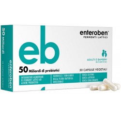 confezione di Enteroben 50 Miliardi di Probiotici Integratore per Intestino 30 Capsule confezione di Enteroben 50 Miliardi di Probiotici Integratore per Intestino 30 Capsule