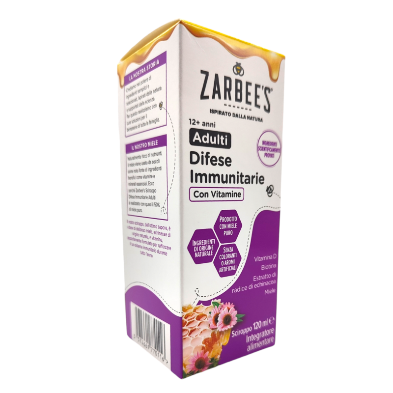 Zarbee's Adulti Sciroppo con Miele per Difese Immunitarie 120 ml Zarbee's Adulti Sciroppo con Miele per Difese Immunitarie 120 ml