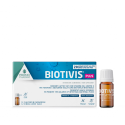 confezione di Biotivis Plus 20 Miliardi Fermenti Lattici per Intestino 12 Flaconcini confezione di Biotivis Plus 20 Miliardi Fermenti Lattici per Intestino 12 Flaconcini