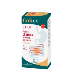 confezione di Erba Vita Coli EV Calm per Sistema Digerente con Camomilla 45 Capsule confezione di Erba Vita Coli EV Calm per Sistema Digerente con Camomilla 45 Capsule