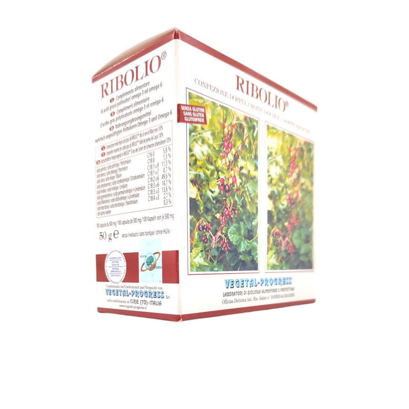 confezione Vegetal Progress Ribolio Integratore di Omega 3 e 6 da 2x50 Capsule confezione Vegetal Progress Ribolio Integratore di Omega 3 e 6 da 2x50 Capsule