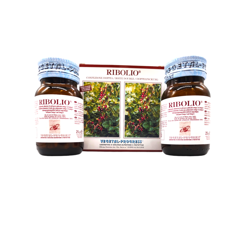 confezione Vegetal Progress Ribolio Integratore di Omega 3 e 6 da 2x50 Capsule confezione Vegetal Progress Ribolio Integratore di Omega 3 e 6 da 2x50 Capsule