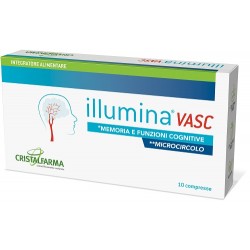 confezione di Cristalfarma Illumina VASC Integratore Memoria e Funzioni Cognitive 10 Compresse confezione di Cristalfarma Illumina VASC Integratore Memoria e Funzioni Cognitive 10 Compresse