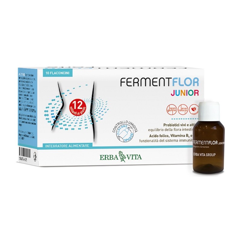 Erba Vita FermentFlor Junior Fermenti Lattici per Bambini 10 Flaconcini Erba Vita FermentFlor Junior Fermenti Lattici per Bambini 10 Flaconcini