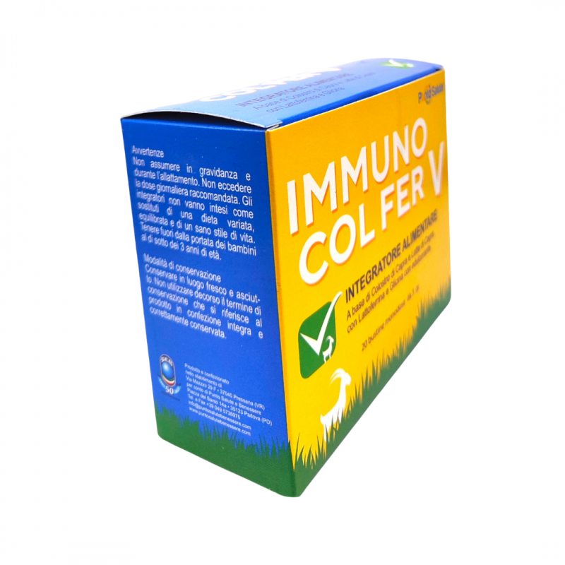 confezione Immuno Col Fer V Integratore per Sistema Immunitario 20 Bustine confezione Immuno Col Fer V Integratore per Sistema Immunitario 20 Bustine