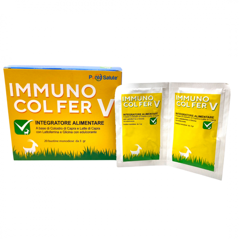 confezione Immuno Col Fer V Integratore per Sistema Immunitario 20 Bustine confezione Immuno Col Fer V Integratore per Sistema Immunitario 20 Bustine