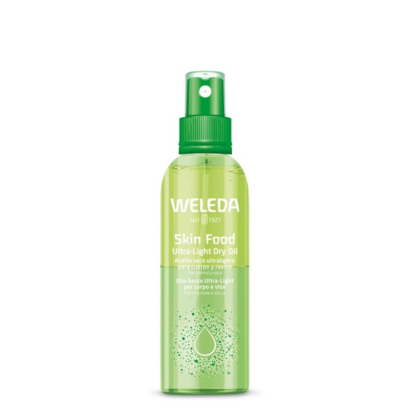 confezione di Weleda Skin Food Olio Secco Ultra Light Corpo Viso 100ml confezione di Weleda Skin Food Olio Secco Ultra Light Corpo Viso 100ml