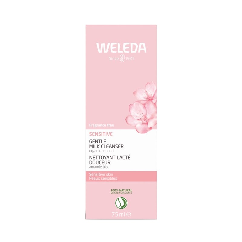 confezione di Weleda Latte Detergente Sensitive Mandorla 75ml confezione di Weleda Latte Detergente Sensitive Mandorla 75ml